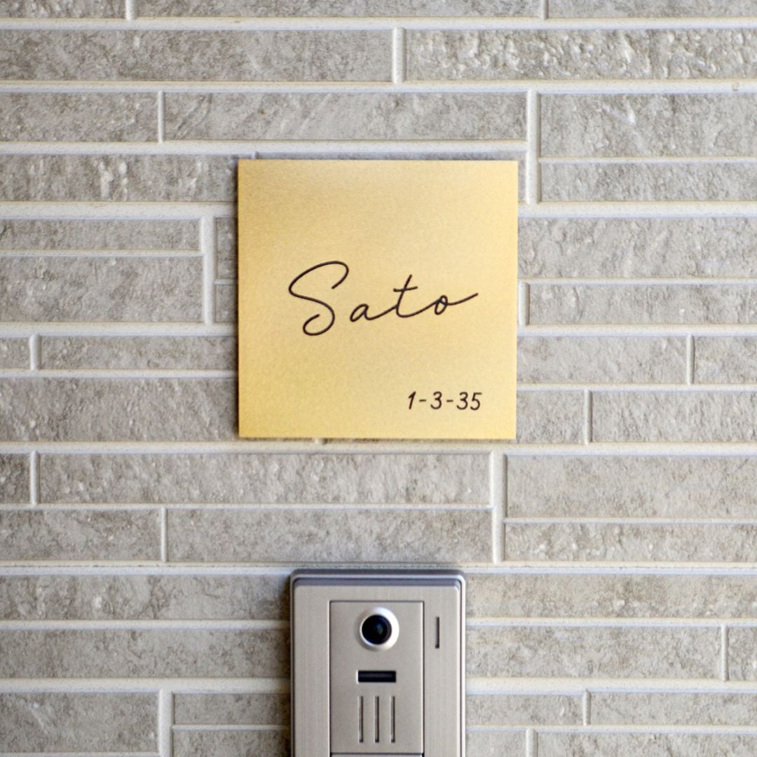 Mサイズ　筆記体+手描き数字