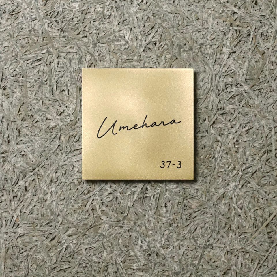 Mサイズ　筆記体+手描き数字