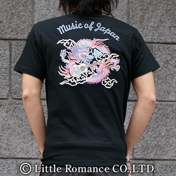 直筆サイン入り龍玄としNYANTARO 長袖Tシャツ本人着用 和柄 タートルネック長袖 ＜道長取りに辻が花/黒＞ | 京友禅