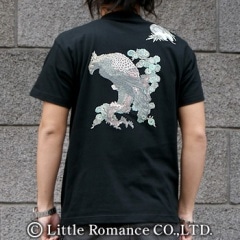 S-1793 和柄メンズ半袖Tシャツ 鼓鷲｜和柄ブランドのむかしむかし