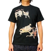 S-2761 和柄メンズ半袖Tシャツ 秘密結社鷹の爪「妖怪鷹の爪百鬼