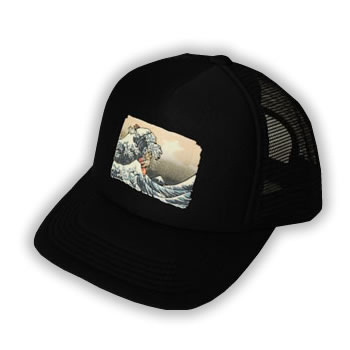 S-2348F 和柄キャップ 北斎兎｜和柄ブランドのむかしむかし