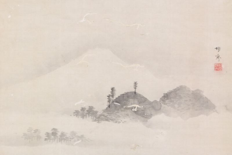 ﾌ-0005 藤 桃斎 ≪富士山≫ | 掛軸 【阿波の作家】,は行 | | 表具修復