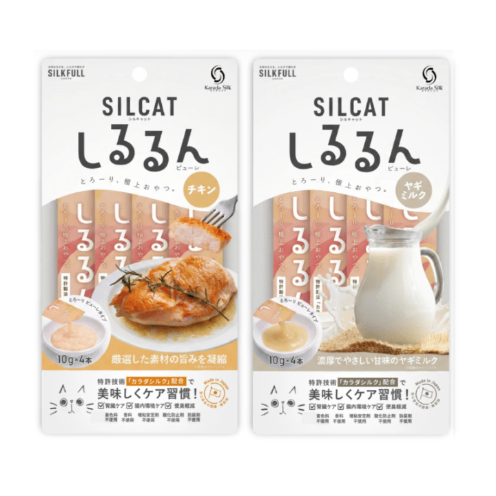 SILKFULL 猫用しるるんピューレ ｜ チキン・ヤギミルク