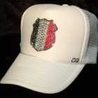 emblem Swarovski　Italy style cap white|Caps-キャップ-
