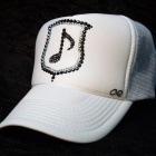 Melody emblem Swarovski white cap