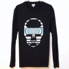 Skull psychedelic Long T-shirt black