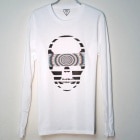 Skull psychedelic Long T-shirt white