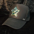 Star Camouflage Swarovski Cap Black