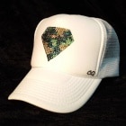 Diamond camouflage Swarovski Cap white