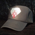 Diamond Fire pattern Swarovski cap black
