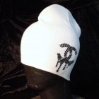 Parody Melting Swarovski knit cap white