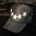 Five-star Swarovski cap Black