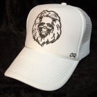 Skull Lion Swarovski cap white