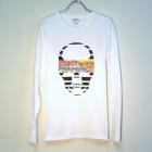 Skull graffiti Long T-shirt White