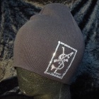 Square parody crash Swarovski knit cap black