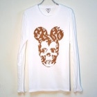 Skull mouse Rivas Monogram Long T-shirt White