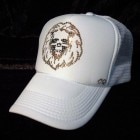 Skull Lion Swarovski cap White��Gold