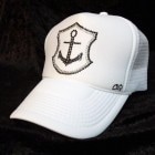 Marin mark emblem Swarovski cap White