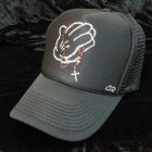 Jesus Hand Swarovski cap black