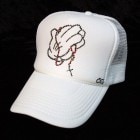Jesus Hand Swarovski cap White