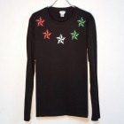 Five rock star long T-shirt black  Italy color