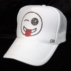 Crazy Smiley Swarovski cap white