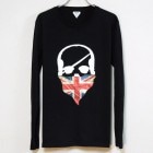 Skull bandana British flag Long T-shirt Back