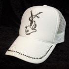 Parody Hand Swarovski Full Custom Cap White