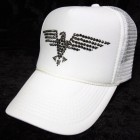 Eagle Swarovski Cap White