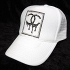 Parody Melting square Swarovski cap White