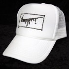 Parody Melt Mark flame Swarovski Cap White