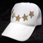 Five-star Swarovski Cap White��Gold