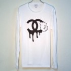 Parody One Hand Swarovski Long T Shirt White