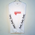 Parody Melting Sleeve Print No3 Long T Shirt White