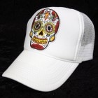 �ɽ� White skull Swarovski cap white