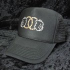 Parody double handed Gold Swarovski cap Black
