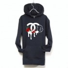 Parody One Hand Flower Swarovski Black Parka|Parker-パーカー-