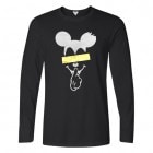 Secret Mouse Gold Line Long T-shirt Black