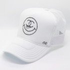 One Eye Smiley Swarovski CAP White