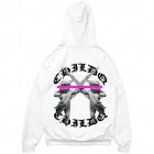 Angel pink line hoodie Black