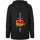 Old tattoo heart sword Hoodie Black