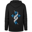 Old tattoo blue cross Hoodie Black