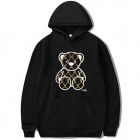 Bear monogram hoodie Black