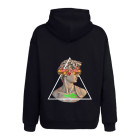 Triangle flower hoodie Black