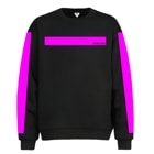 Vivid Pink Line Sweat Black