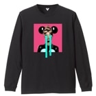 Pop Art Pink Color Black T-shirt