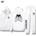 CHILDQ & FELIX Bone Hoodie & pants White set