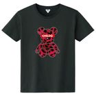 Bear Animal print read T-shirt Black