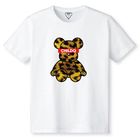 Bear Animal print yellow T-shirt White